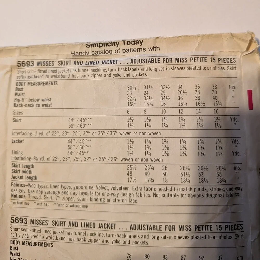 Simplicity 5693 esp